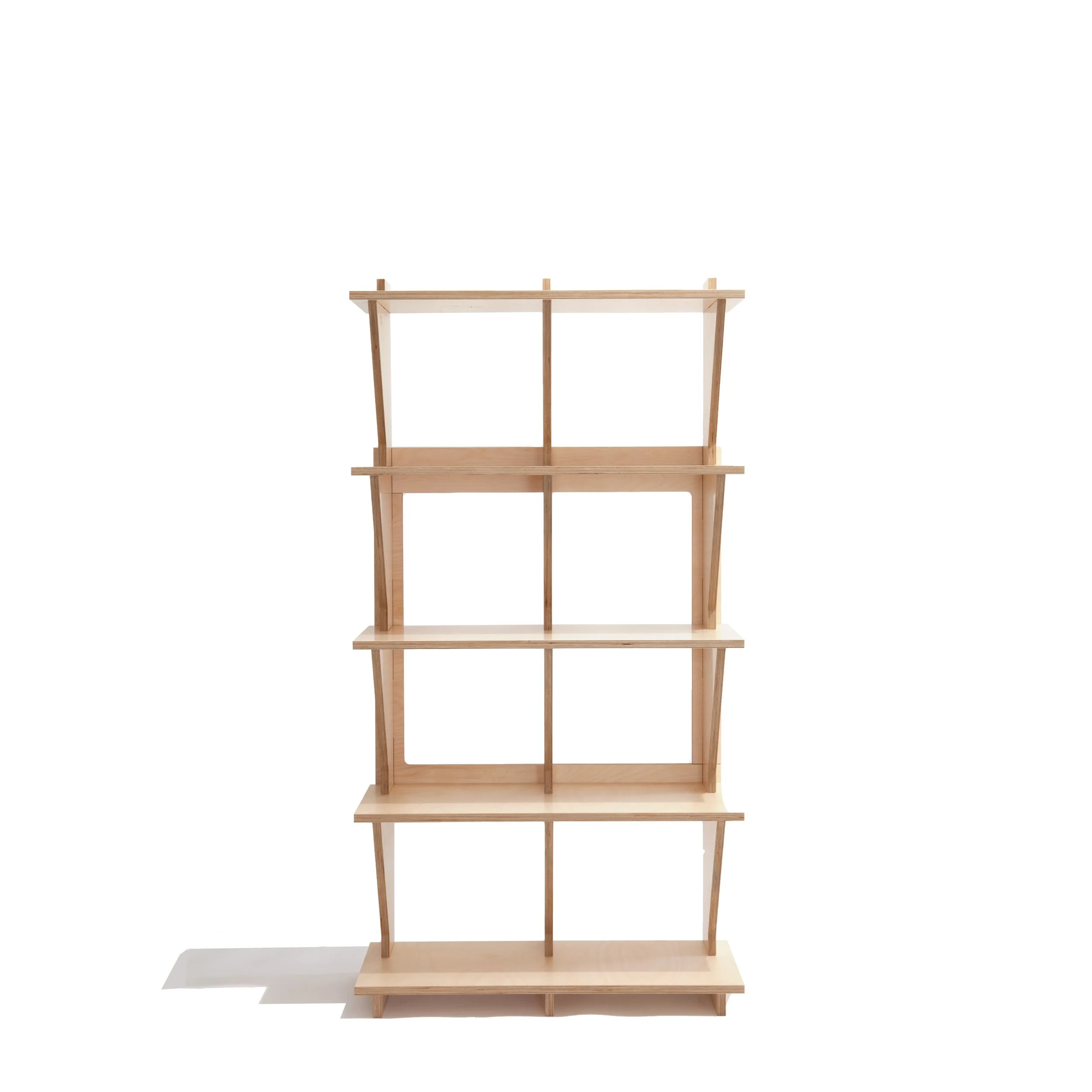 zero-waste modular plywood wall-hung record shelves - FN | Fine